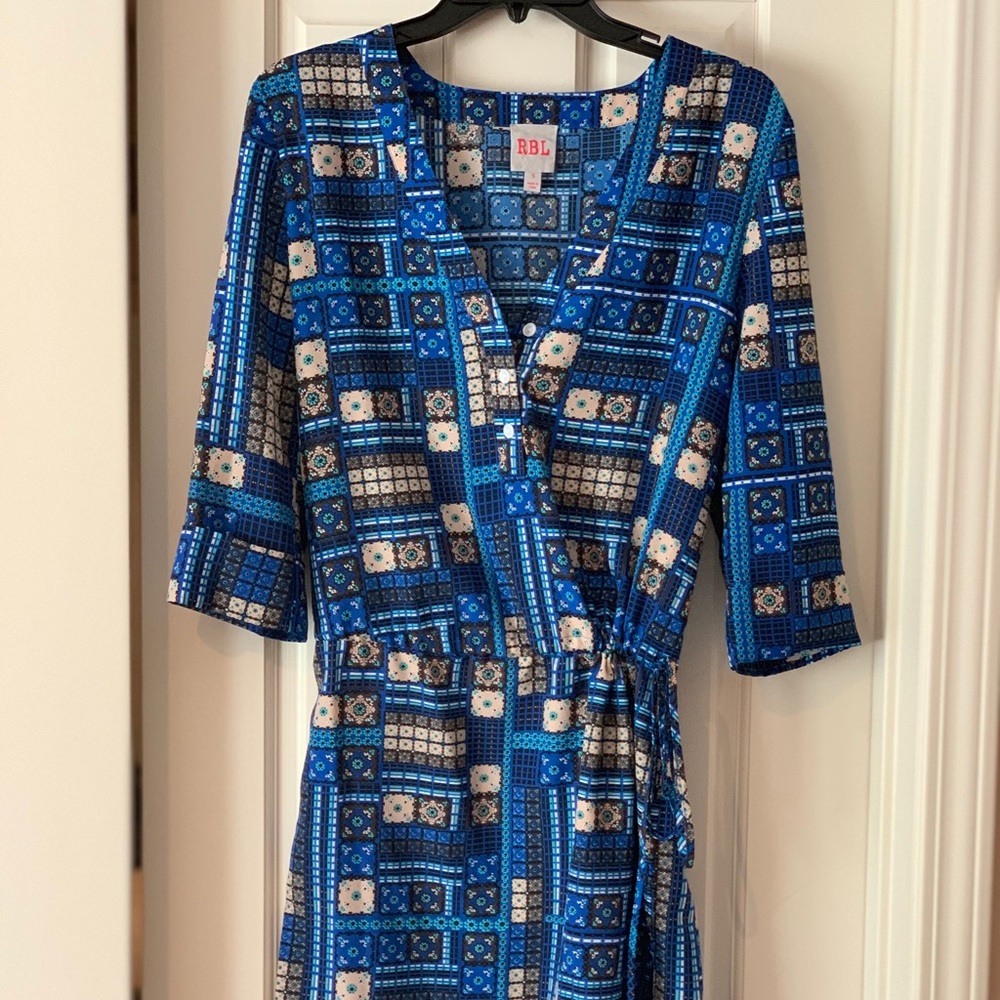 RBL Tie Waist Pattern Dress